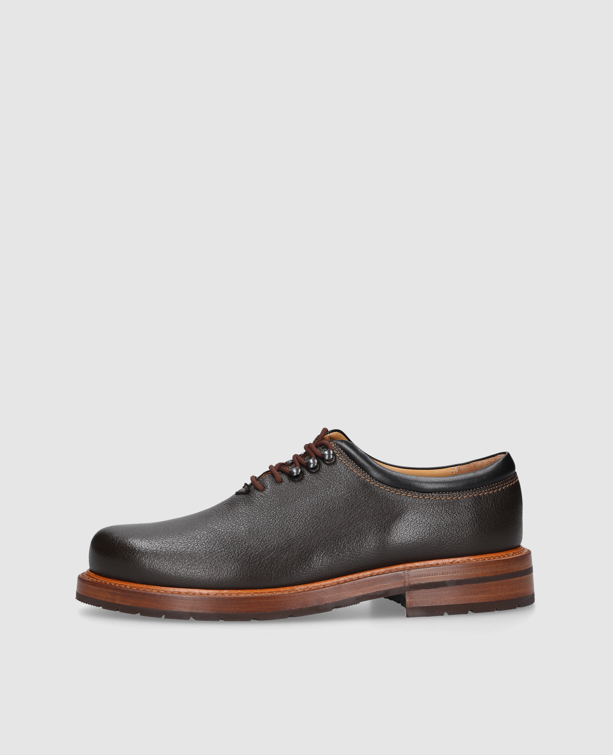 Noble men's Haferl shoe in black-brown – Heinrich Dinkelacker