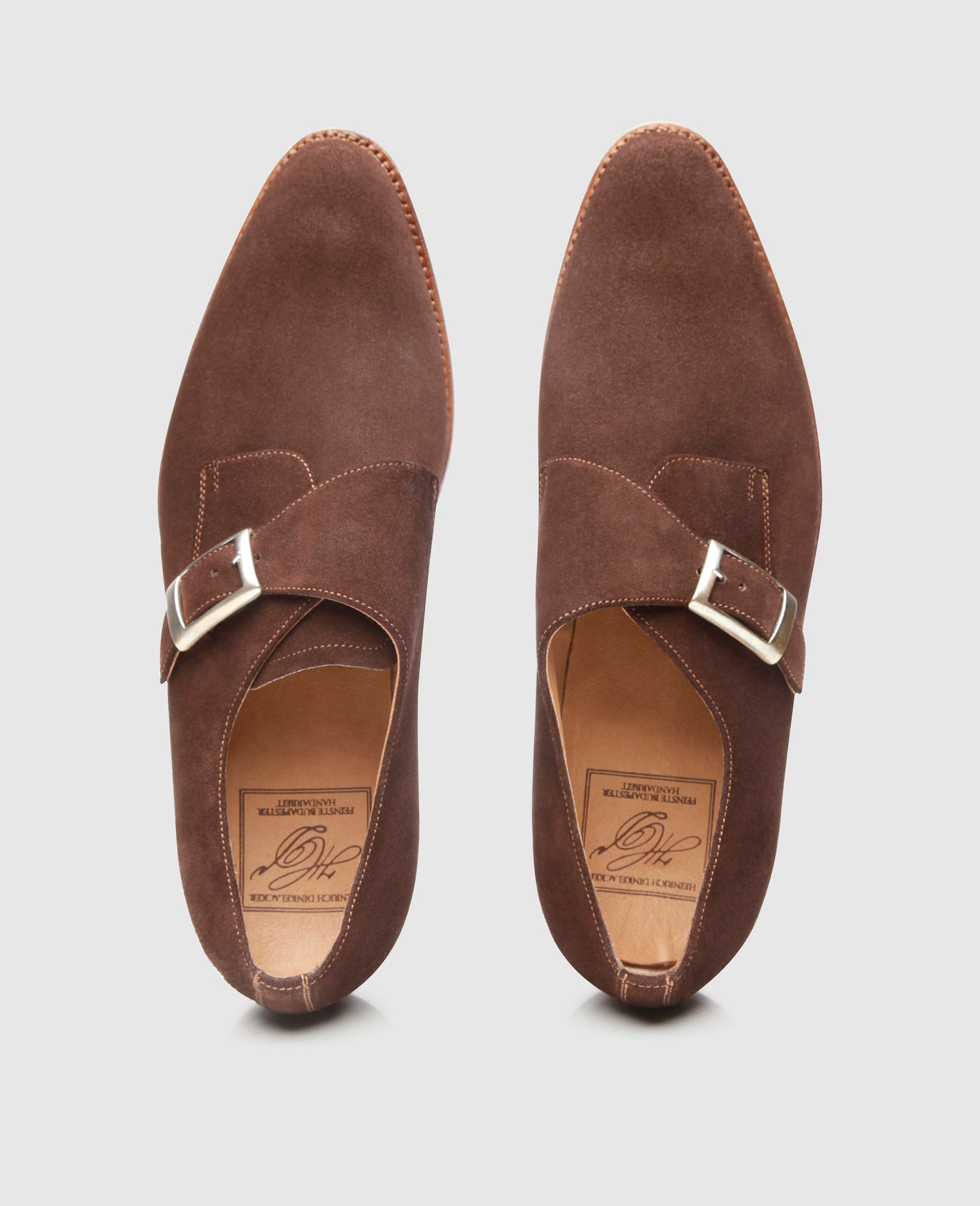 Modern monkstrap made of calf suede – Heinrich Dinkelacker