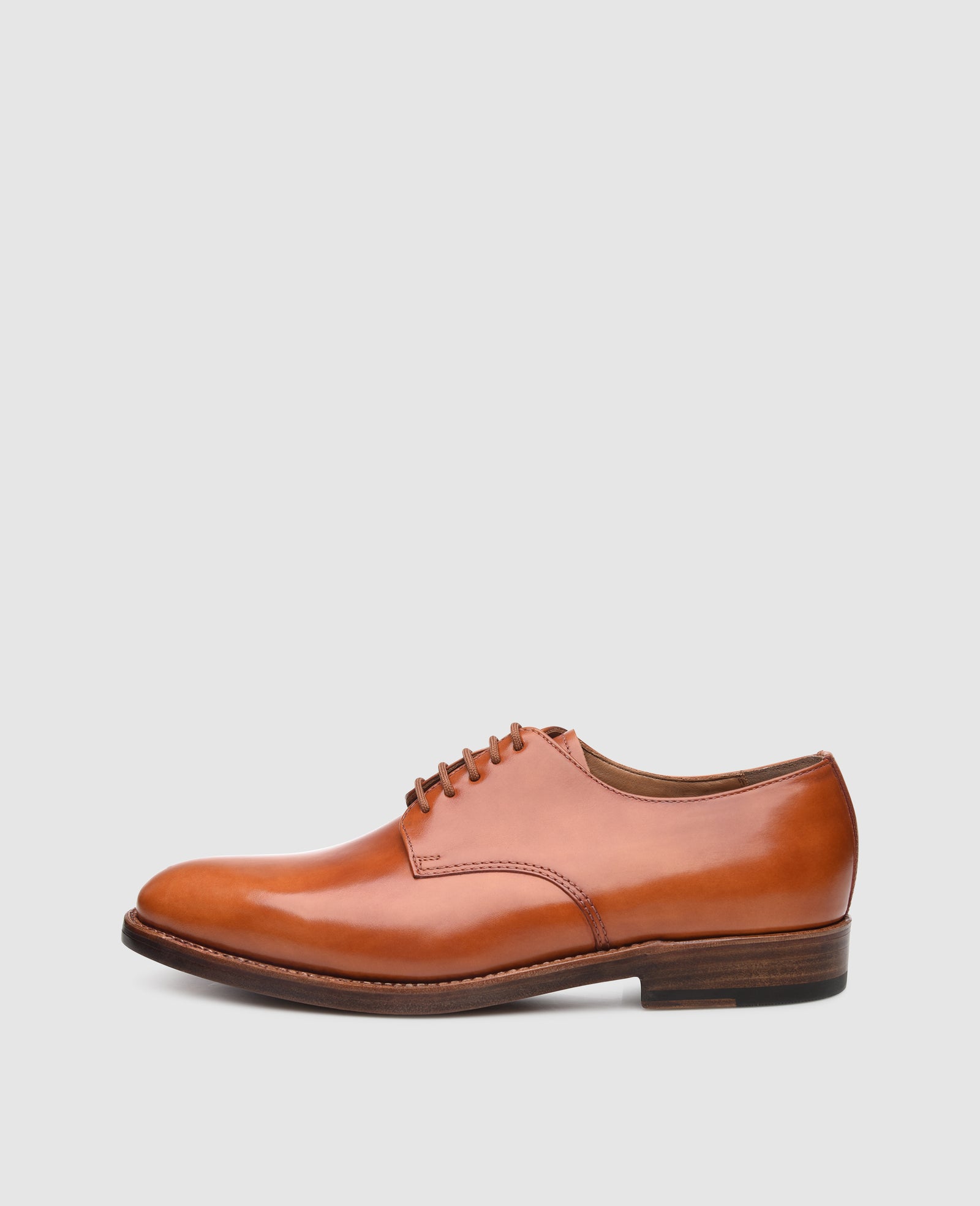 Handcrafted Plain Derby made from finest Toscana Calf leather by