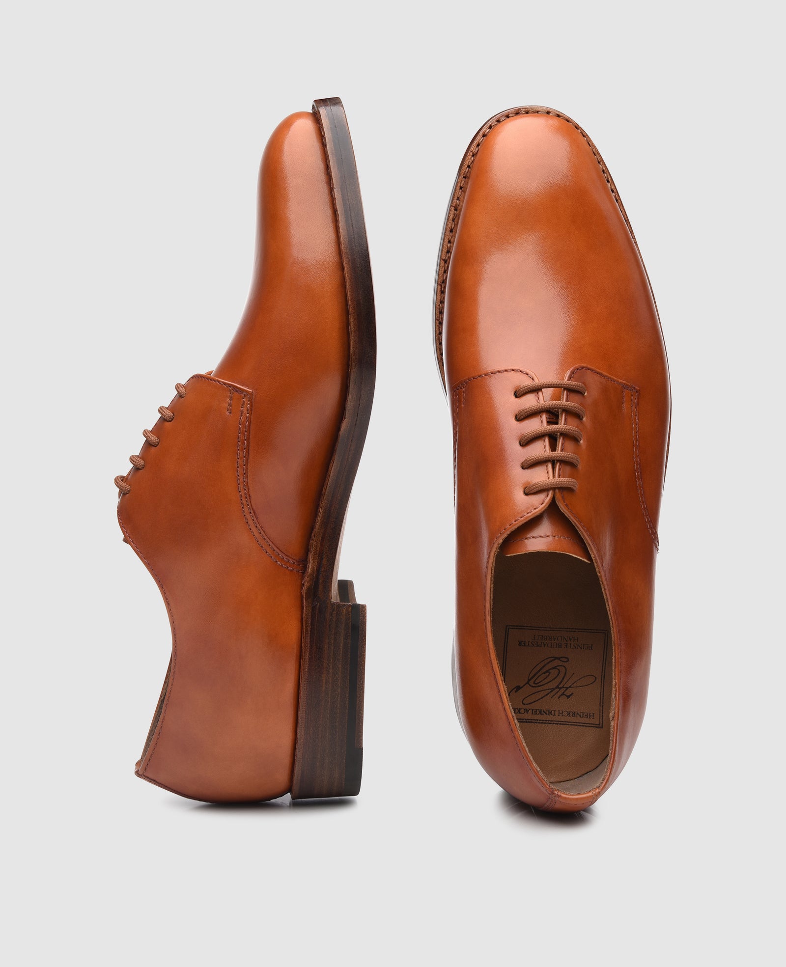 Handcrafted Plain Derby made from finest Toscana Calf leather by