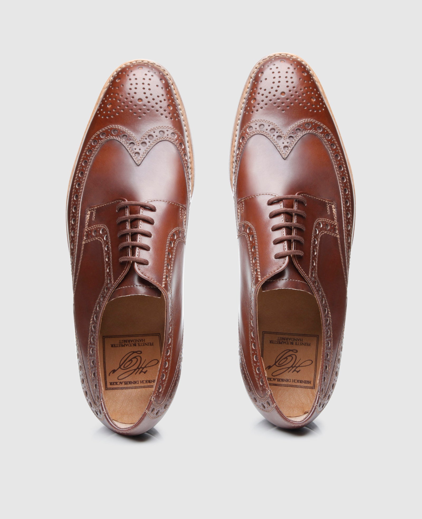 Leather Full Brogue Herrenschuhe Stylish Full Brogue Derby For