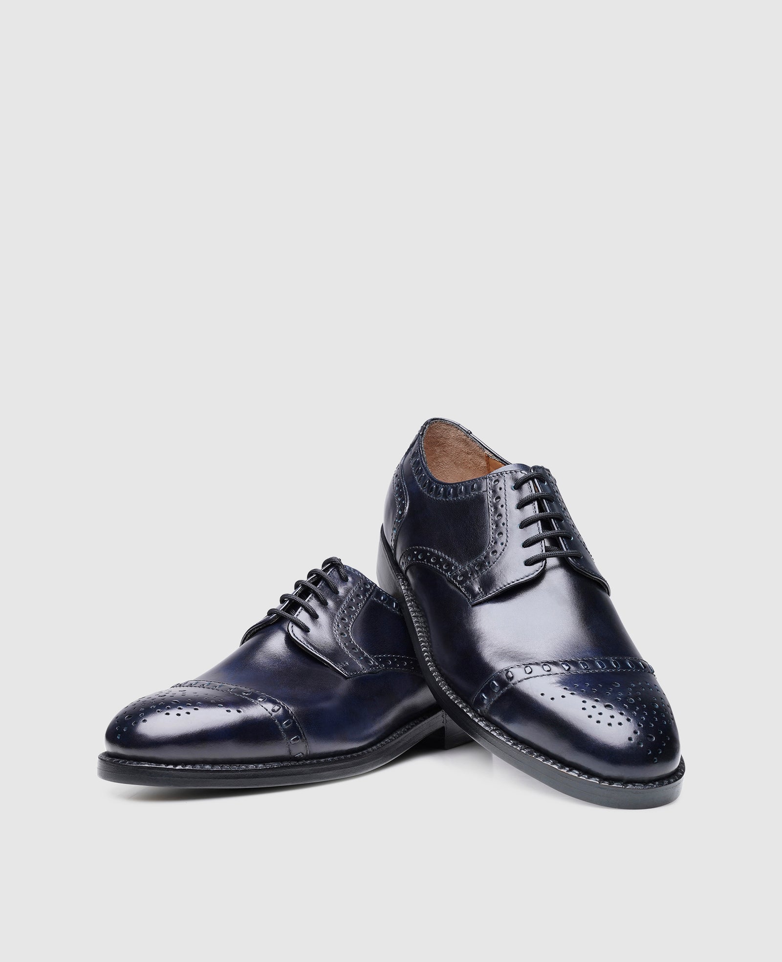 Rahmengenähter Half-Brogue Derby Men's Shoe | Heinrich Dinkelacker