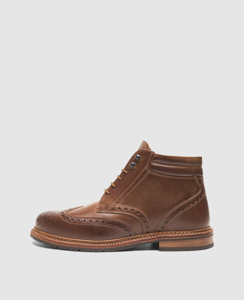 Lined full brogue lace-up boot for men – Heinrich Dinkelacker