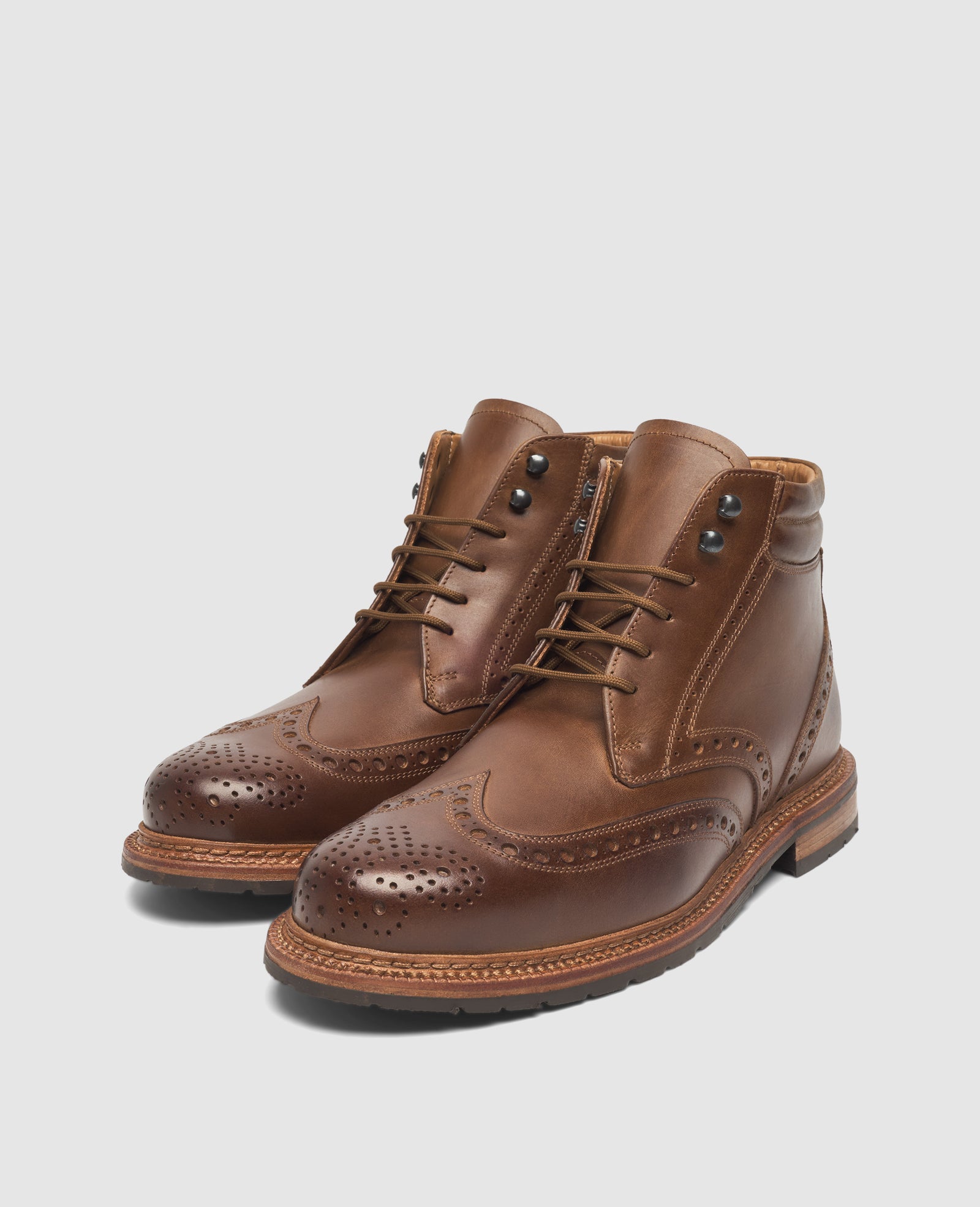 Lined full brogue lace-up boot for men – Heinrich Dinkelacker