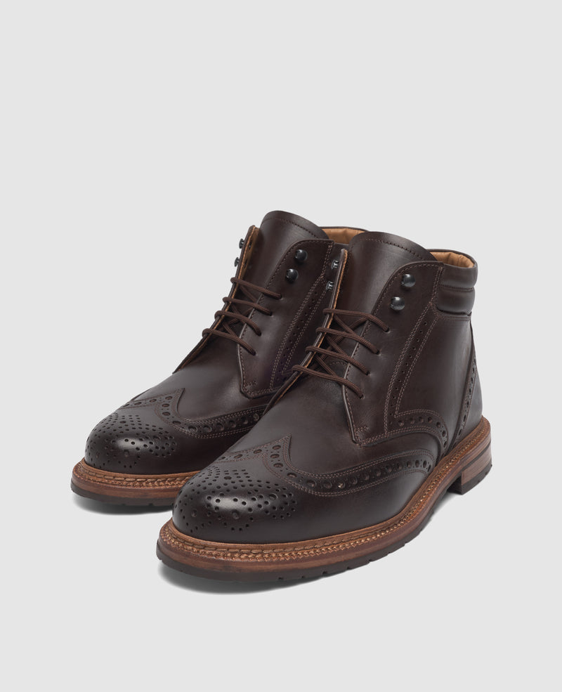 Lined full brogue lace-up boot for men – Heinrich Dinkelacker