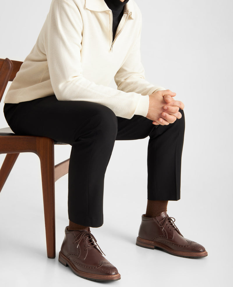 The Charlie New Orleans Brogue Boot - Calf and Suede