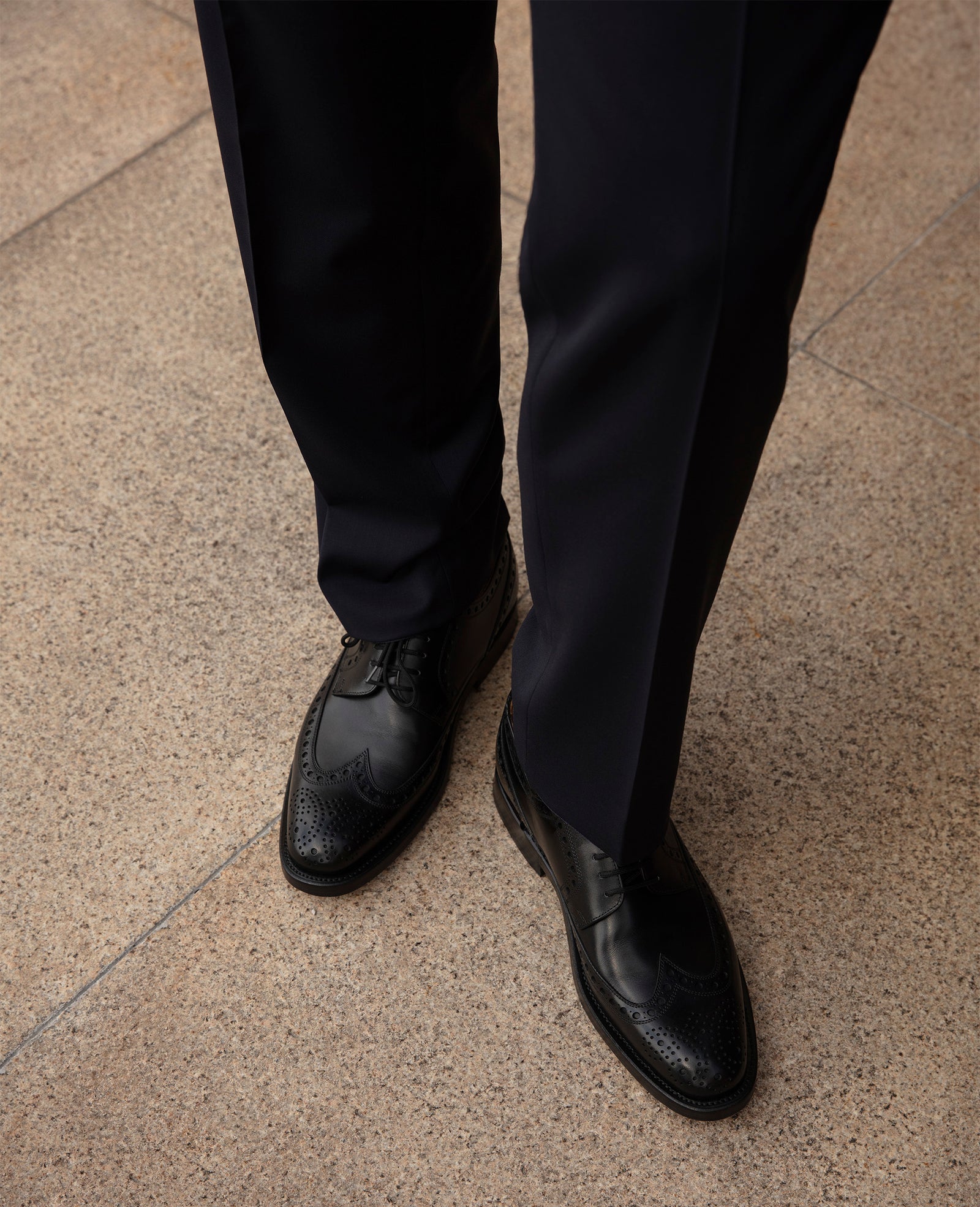 Text: Men's Goodyear-welted shoe made of Boxcalf leather