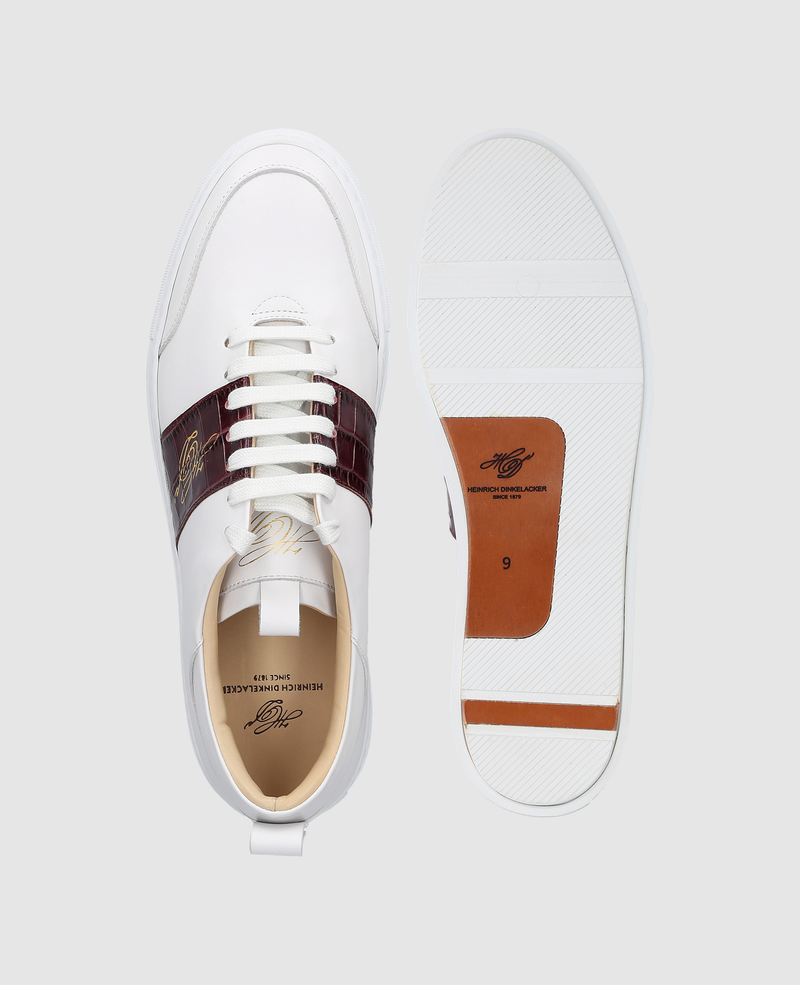 Turin Tennis Sneaker NP - White/Burgundy