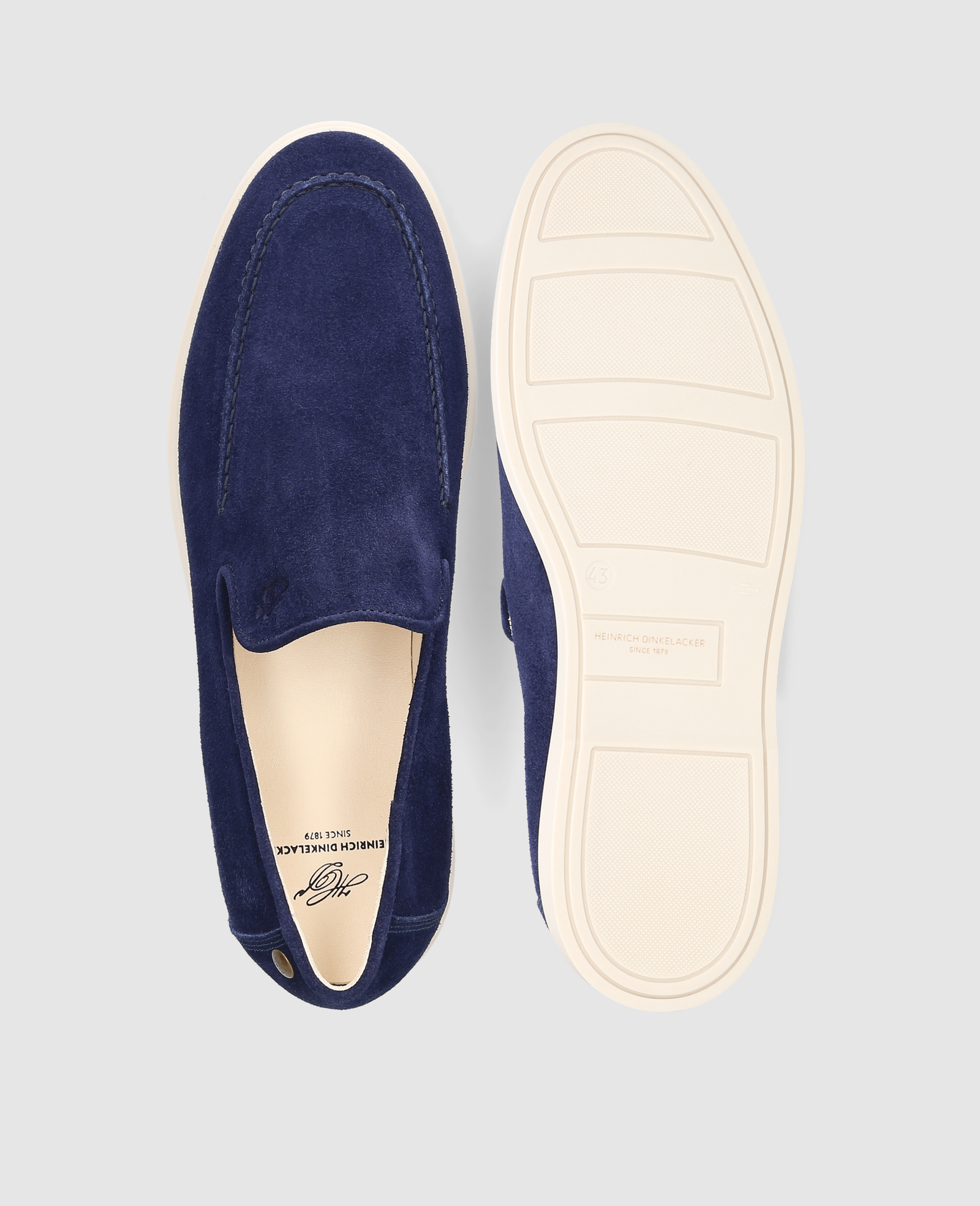 Der Genua Plain Loafer V in Navy für Herren – Heinrich Dinkelacker