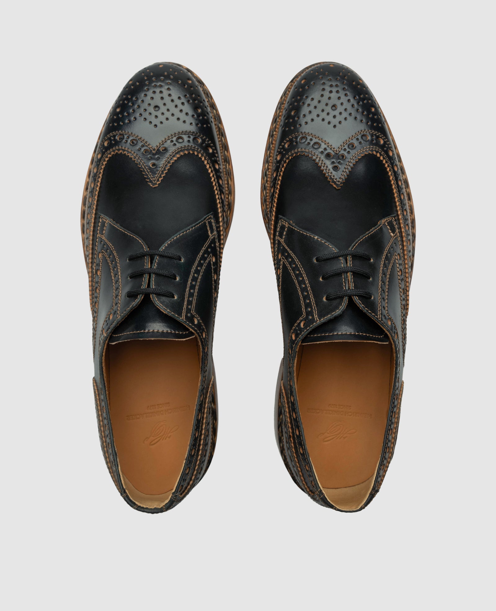 HEINRICH DINKELACKER 紳士靴 Buda Full-Brogue C Cordovan Extravagant Full-Brogue Derby made of Shell Cordovan
