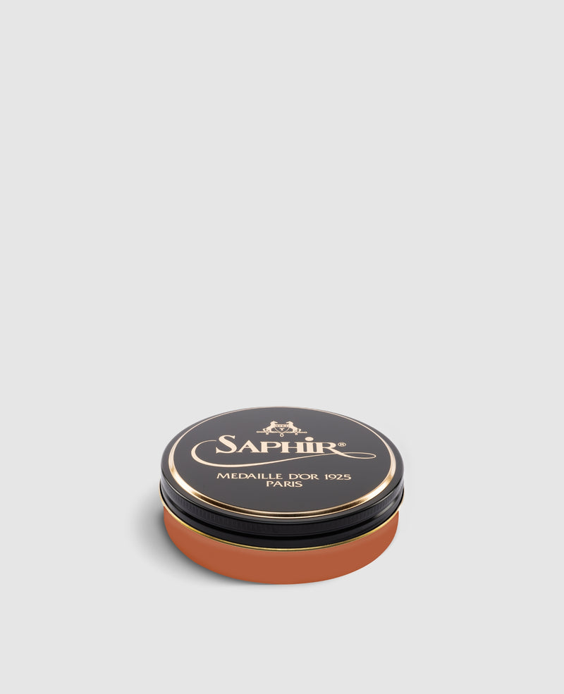 Saphir Medaille D'or British Tan (Yellow) Shoe Polish Wax 50ml Tin